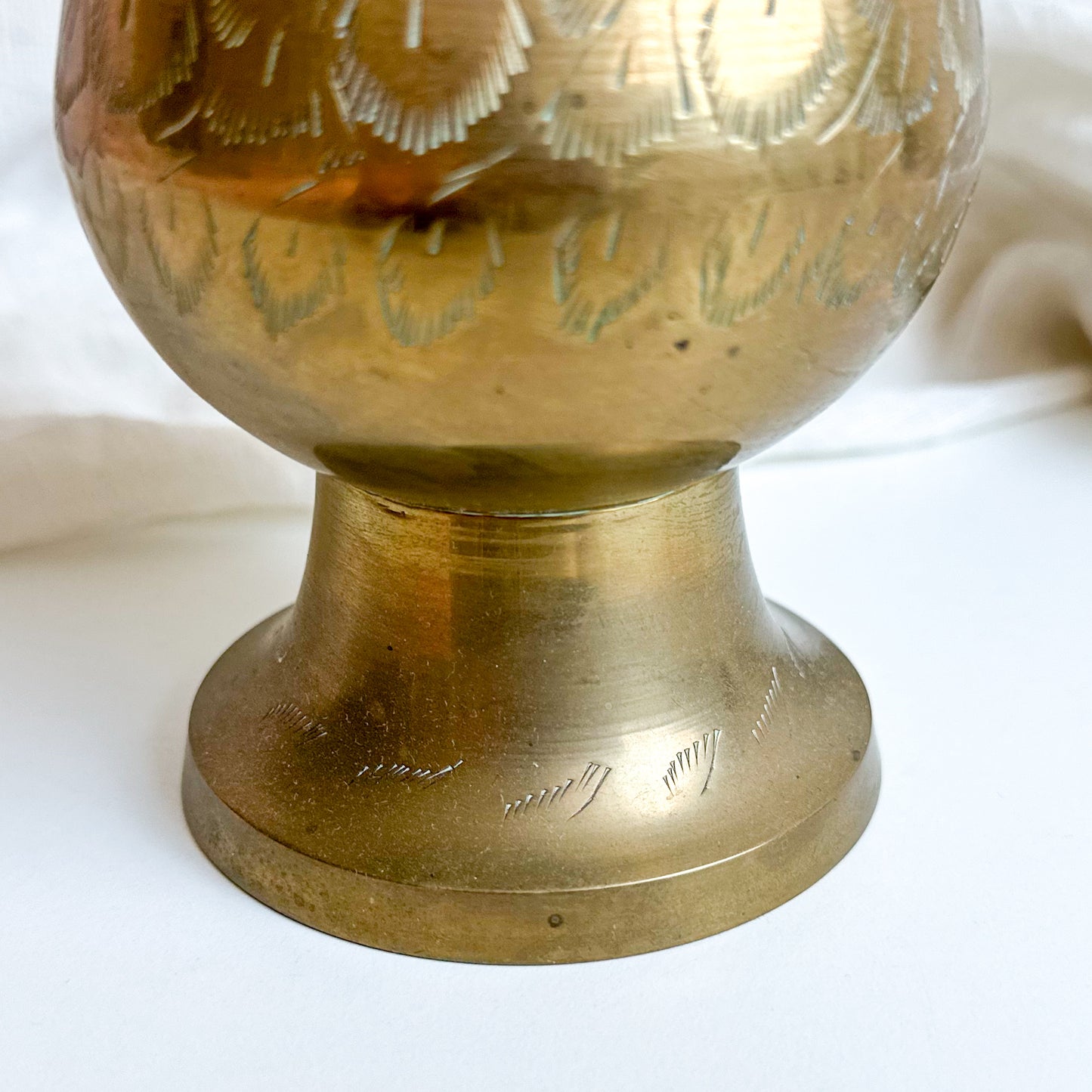 Tall Indian Brass Vase