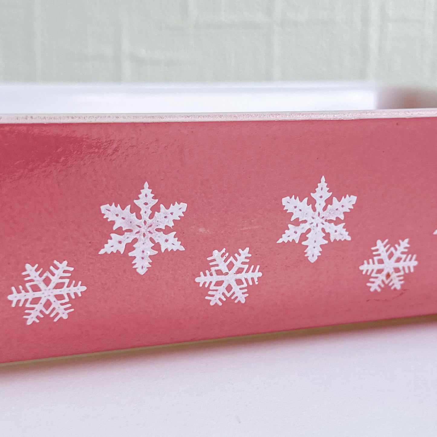 Pyrex Pink Snowflake Casserole Dish