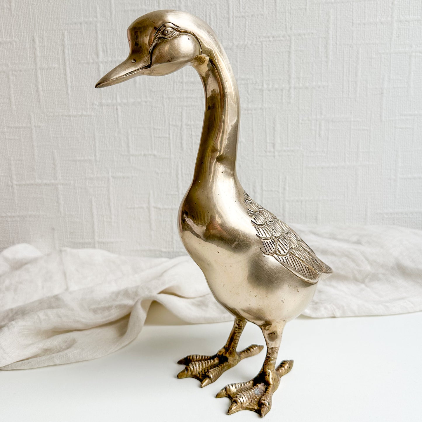 Large Brass Duck Statue