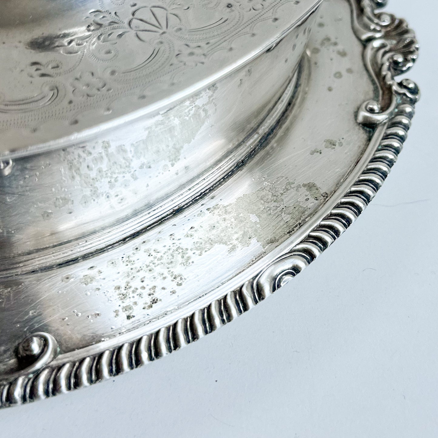 Antique Silver Plated Butter Dish