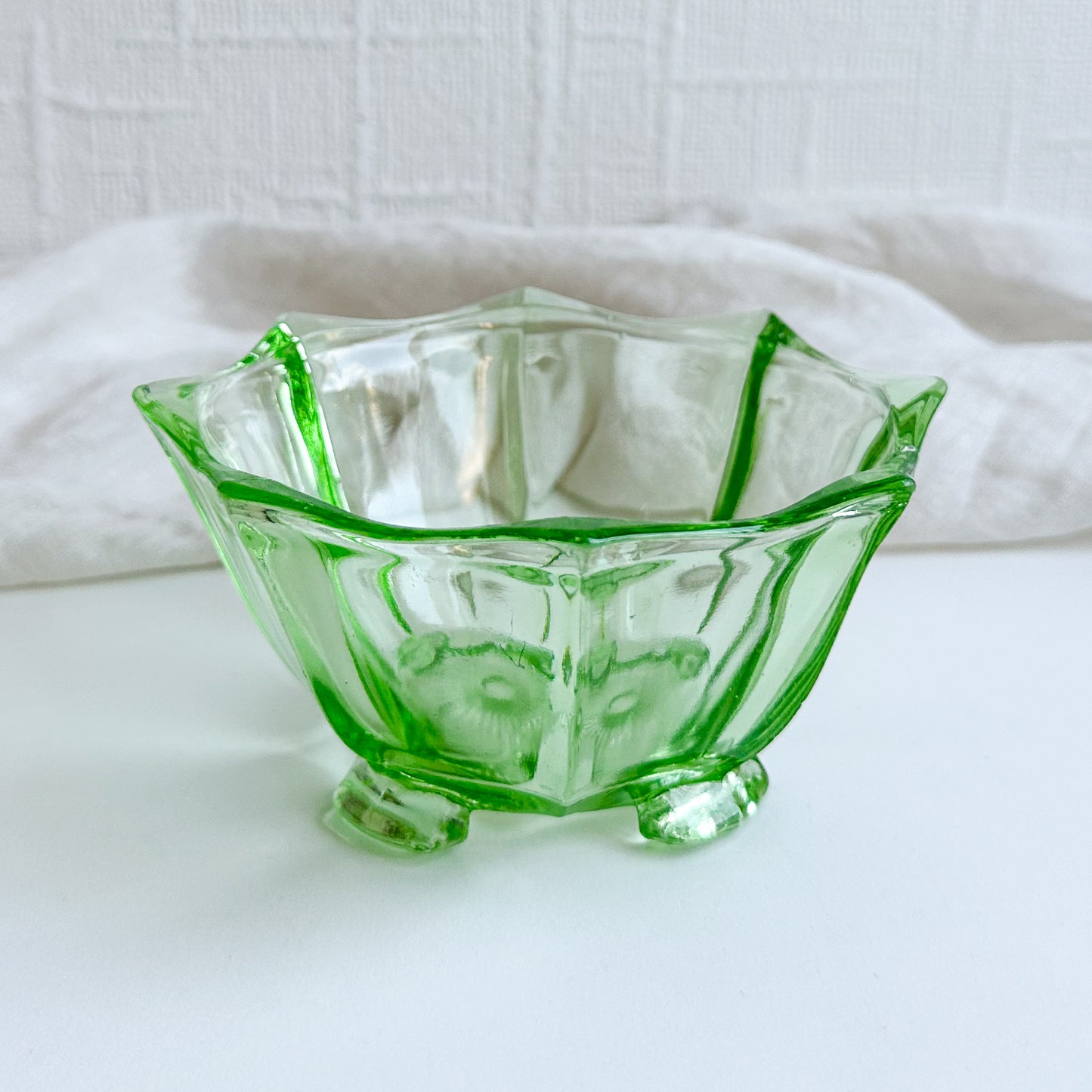 Art Deco Uranium Glass Bowl