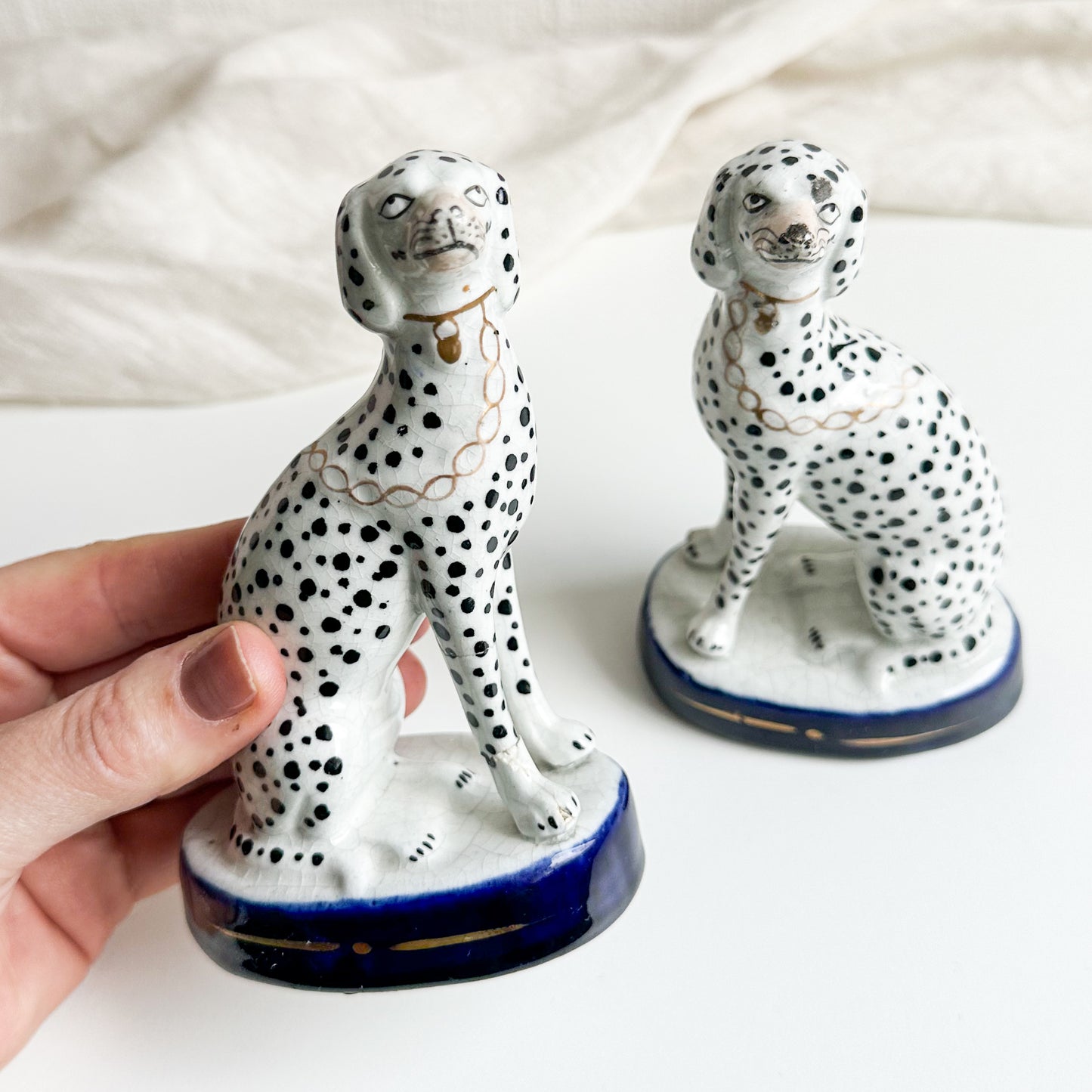 Pair of Staffordshire Dalmatians
