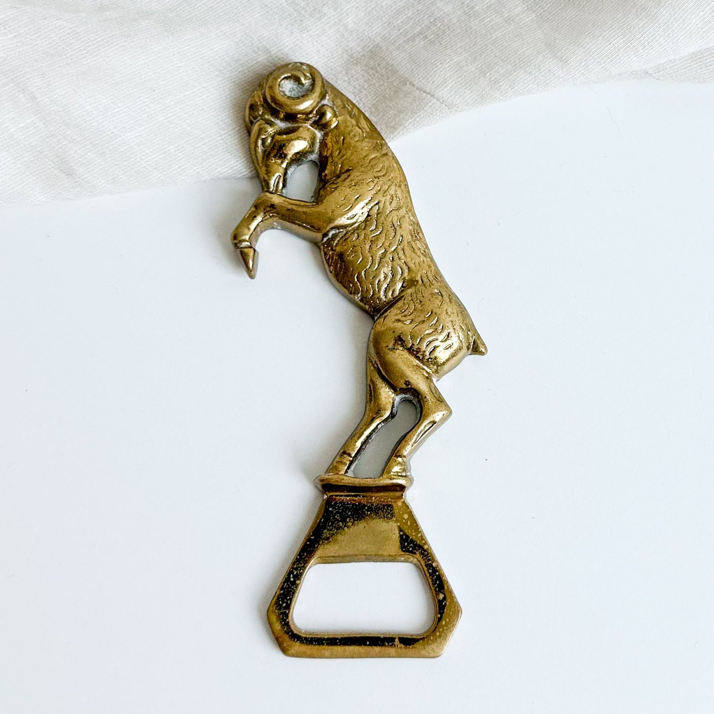 Brass Ram Bottle Opener