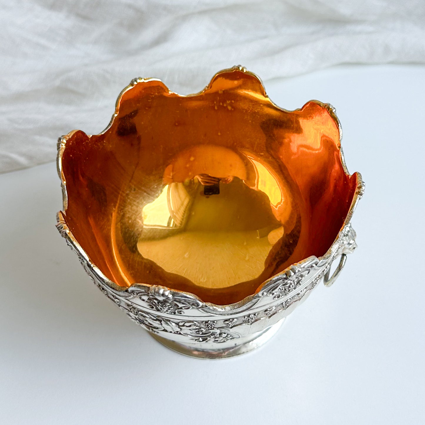 Silver Plated Footed Bowl with Mascarons