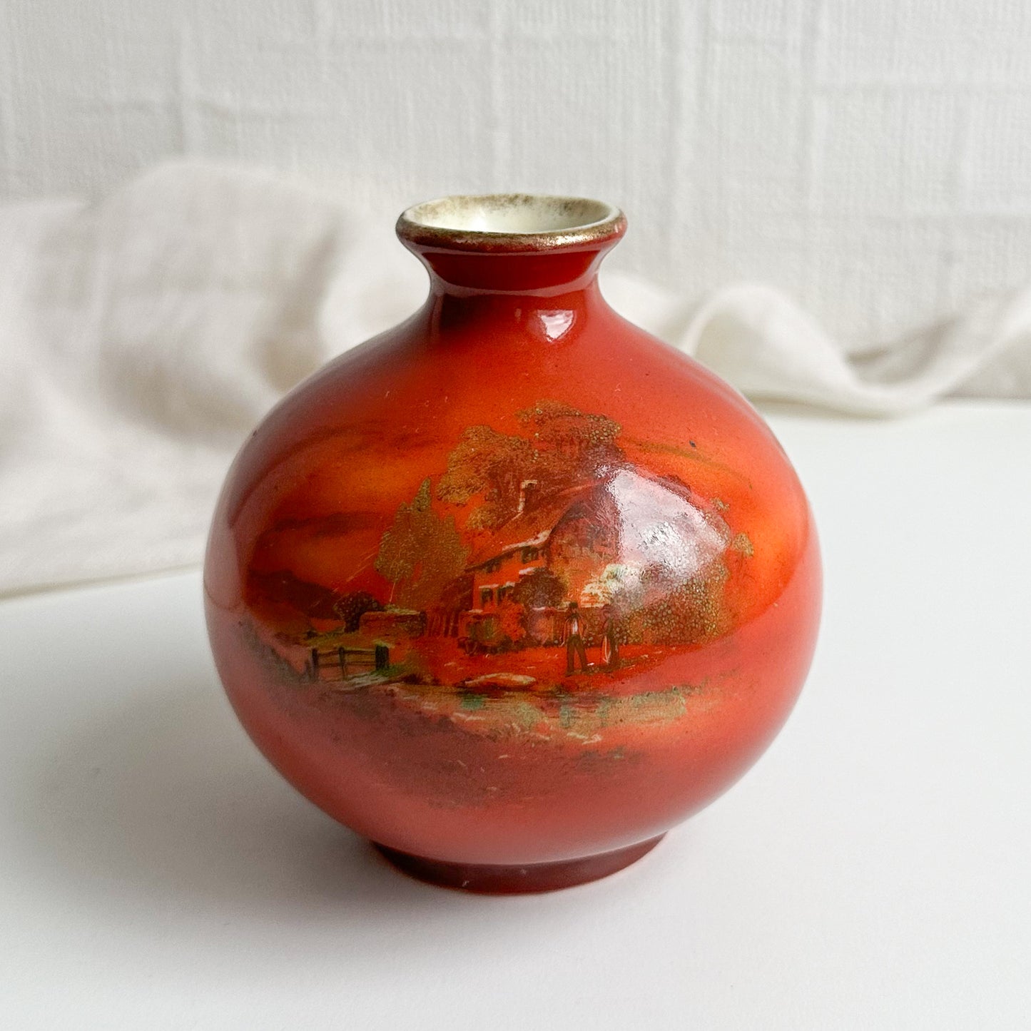 Antique Ball Shaped Bud Vase 2