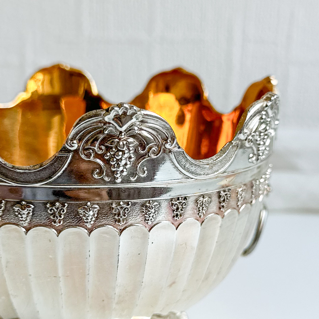 Silver Plated Footed Bowl with Mascarons