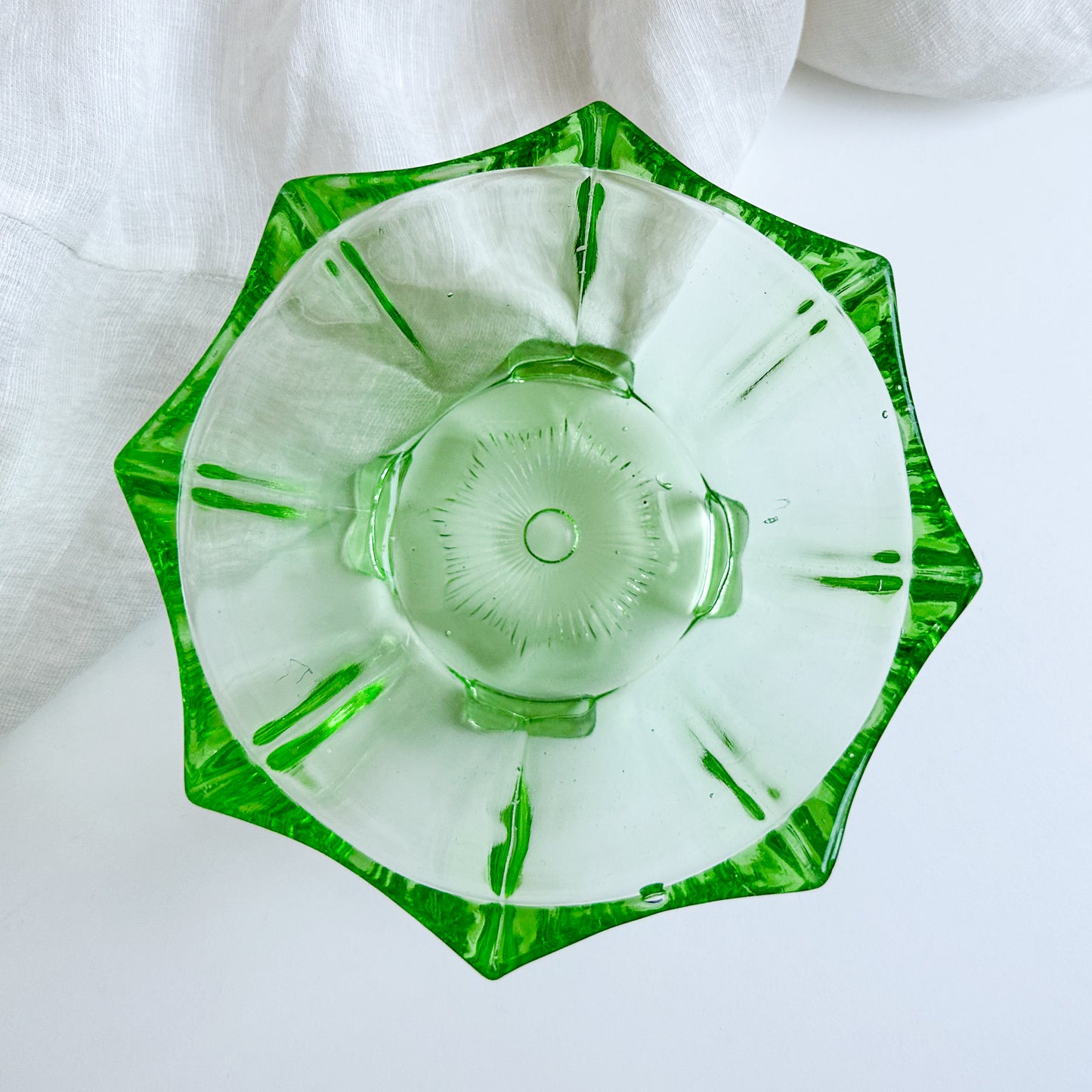 Art Deco Uranium Glass Bowl