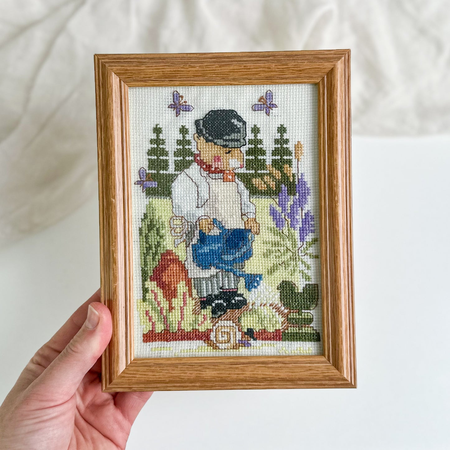 Framed Cross Stitch Picture