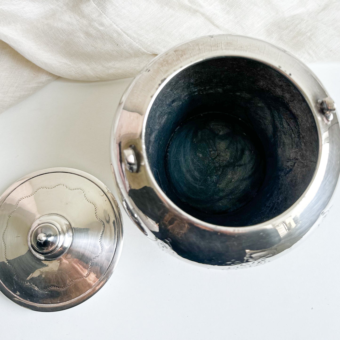Antique Silver Plated Biscuit Barrel