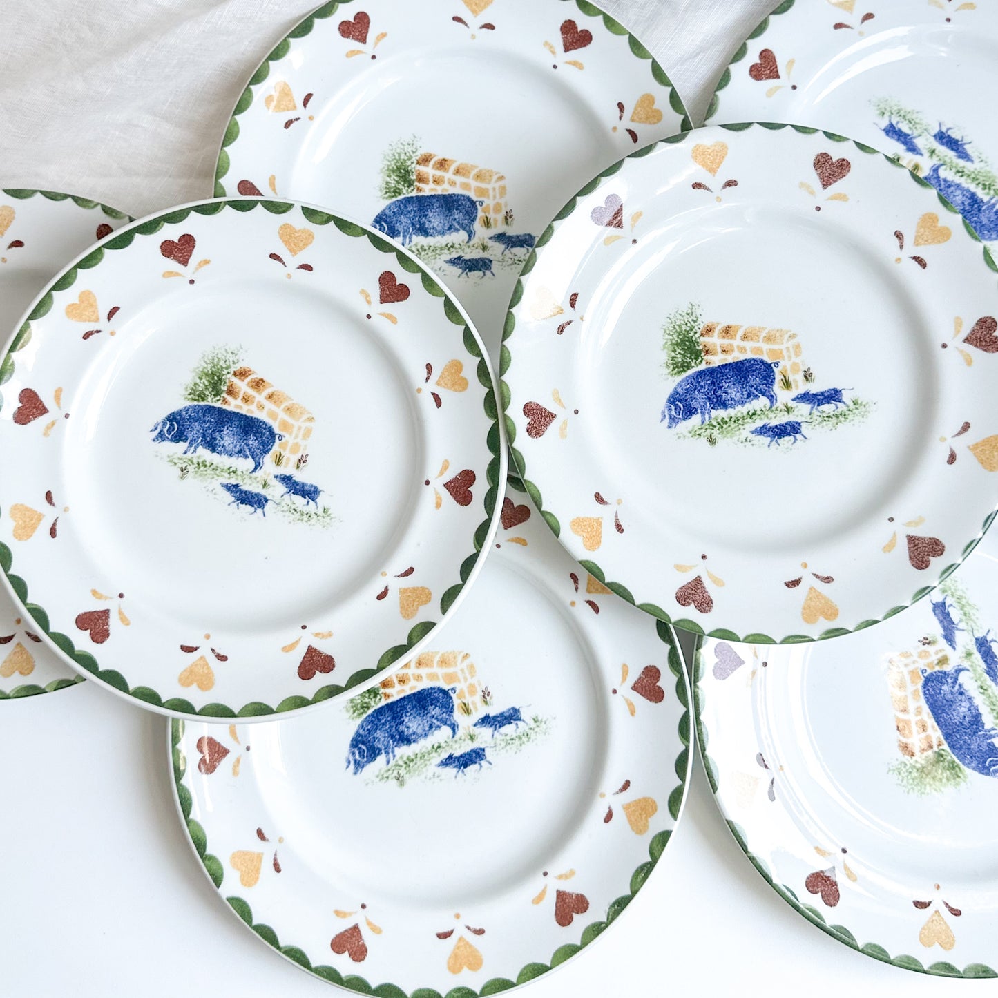 Set of 7 “Jack’s Farm” Plates