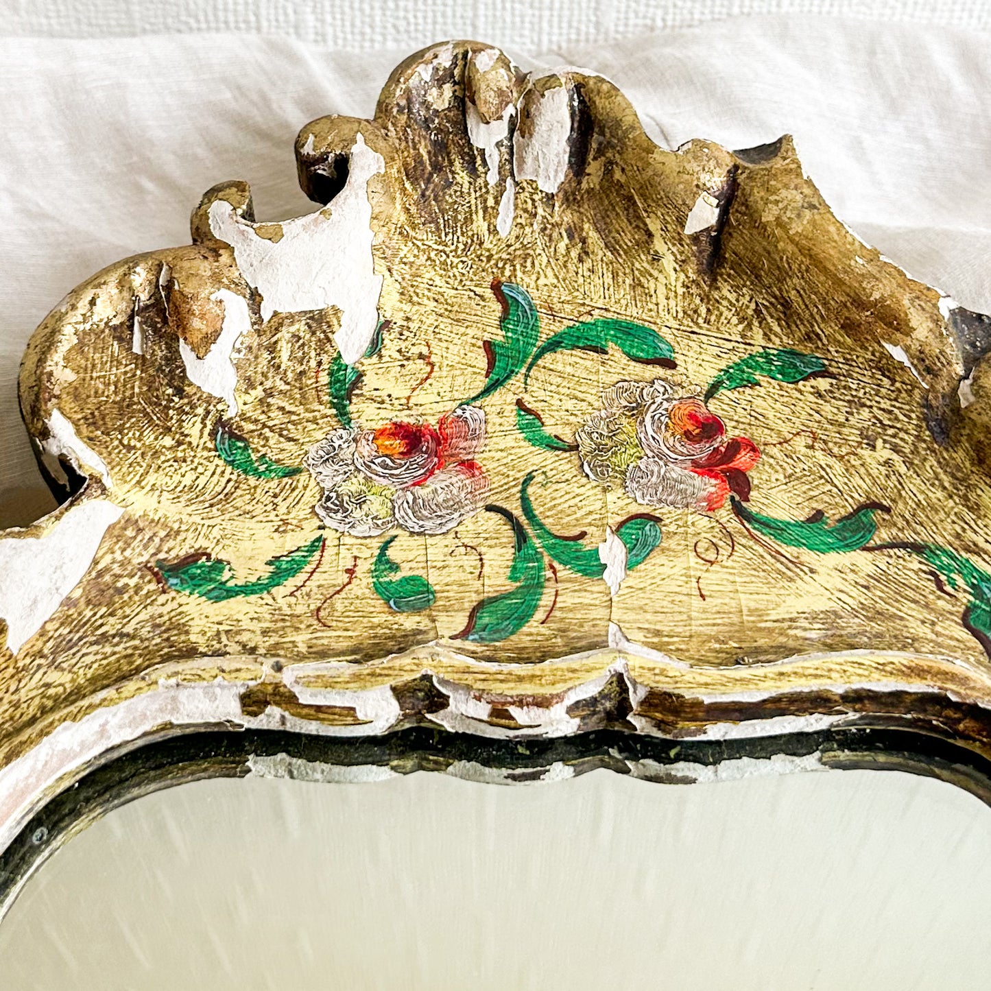 Wall Mirror with Chippy Paint