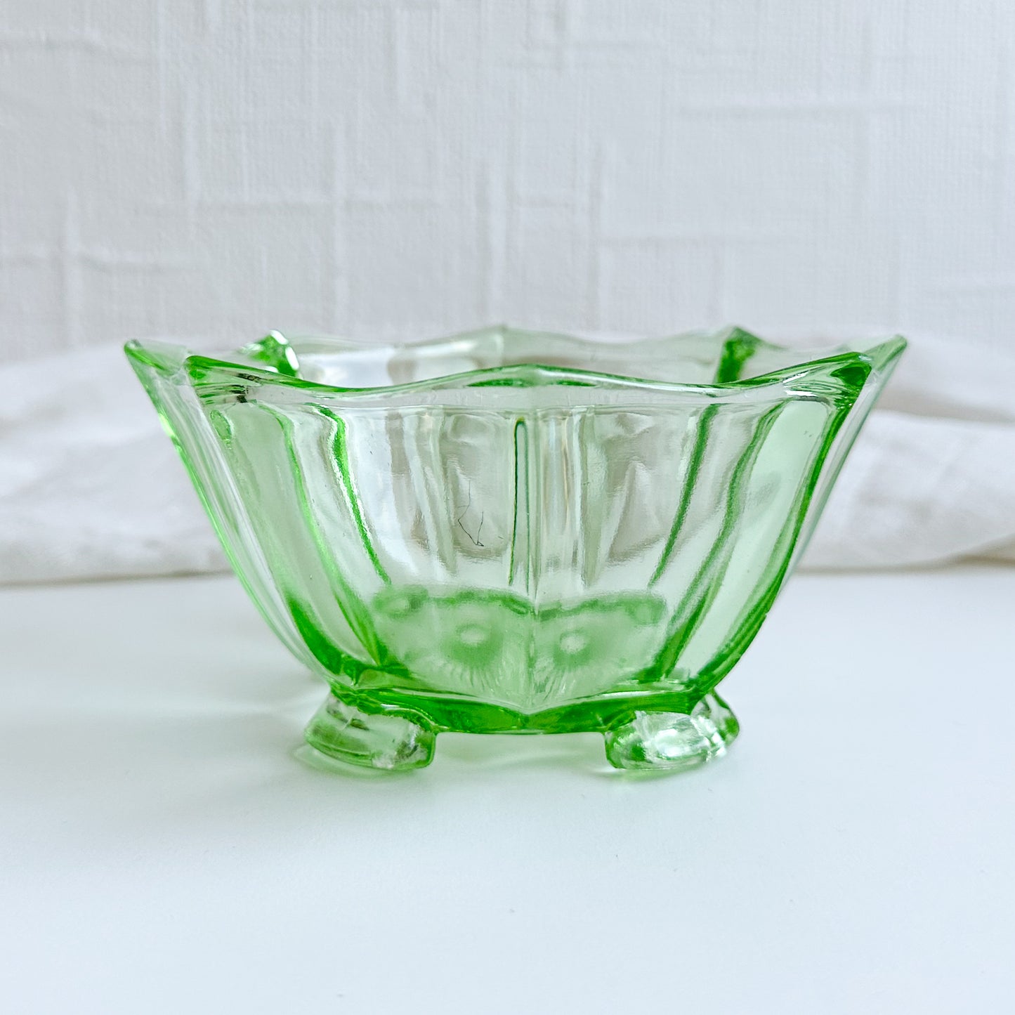 Art Deco Uranium Glass Bowl