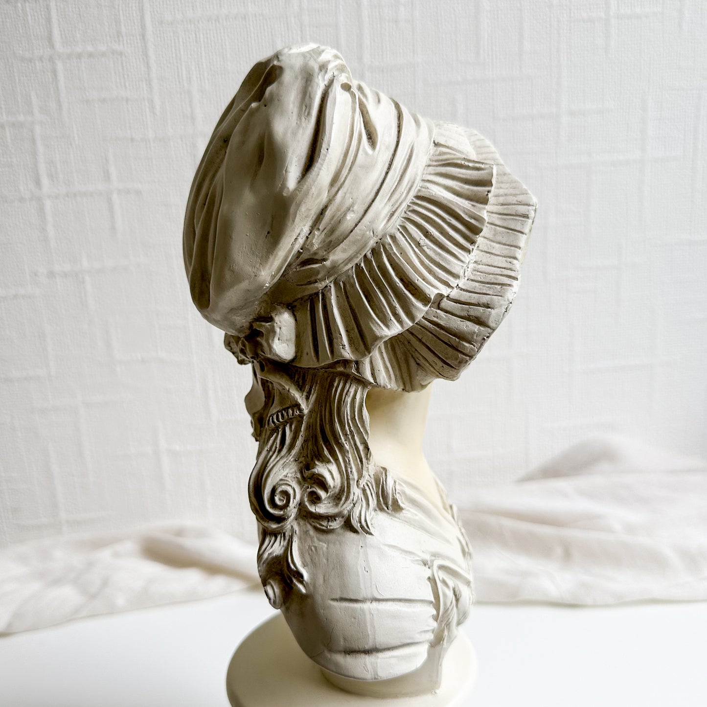 Resin Bust of Lady with Bonnet