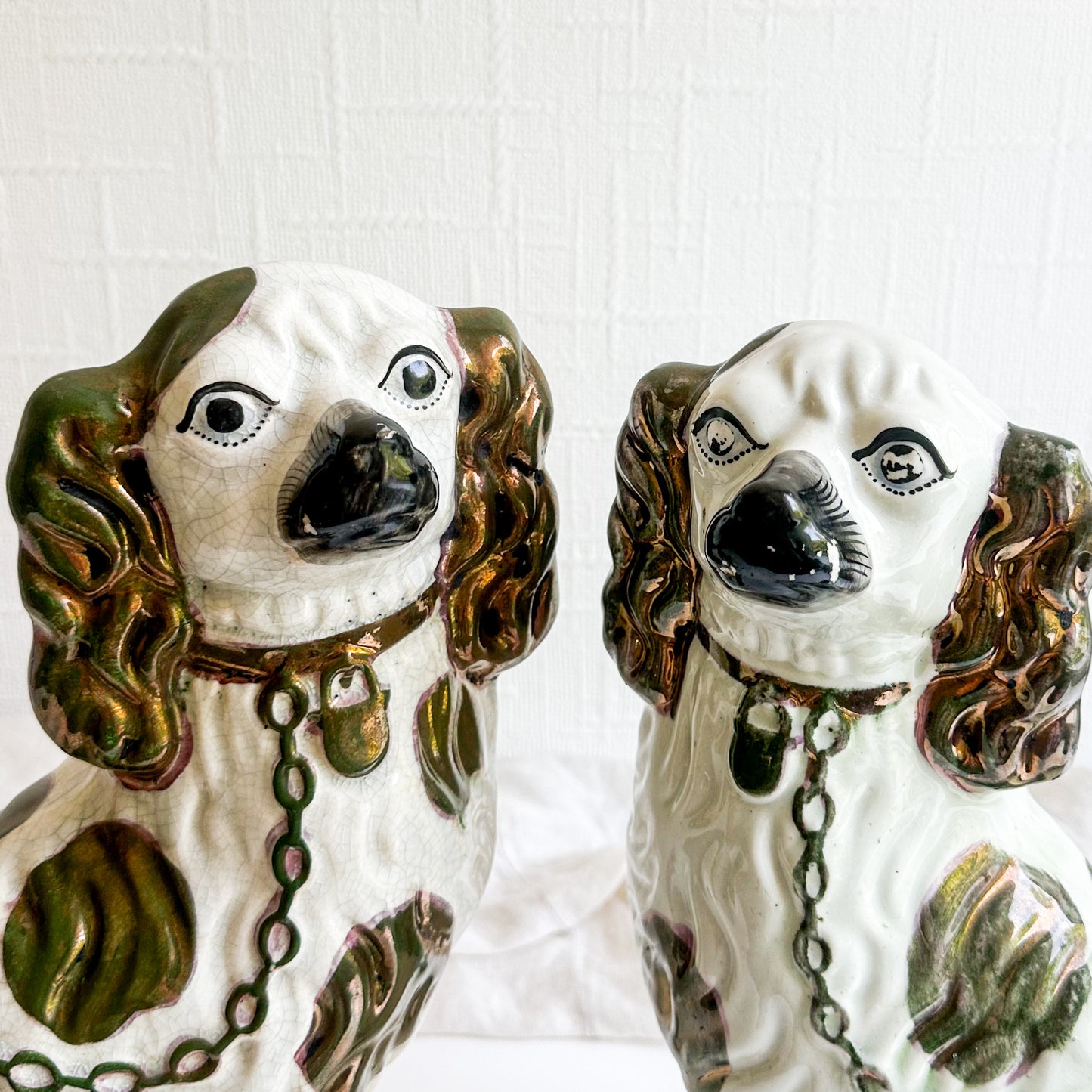 Pair of Large Staffordshire Spaniels