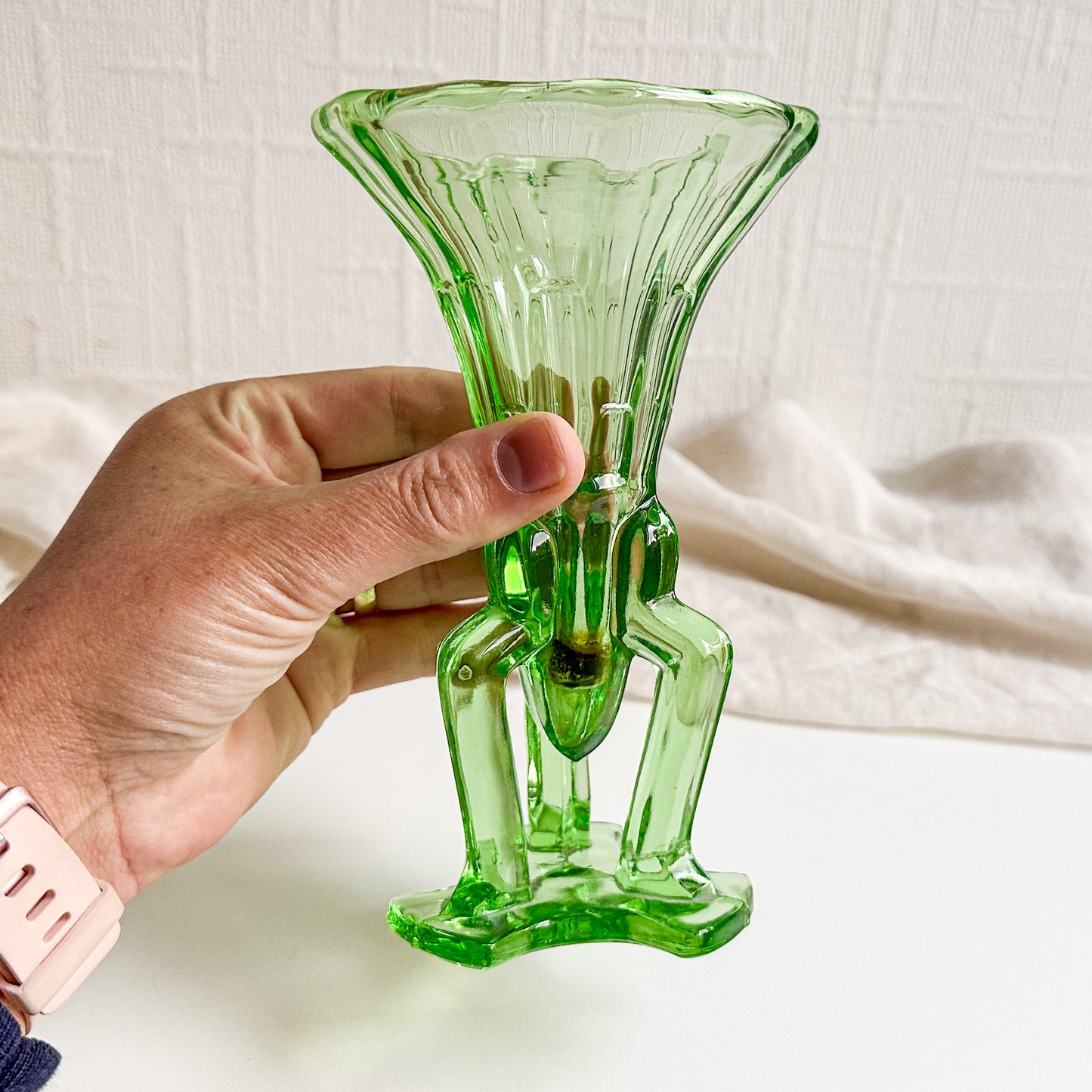 Art Deco Uranium Glass Vase