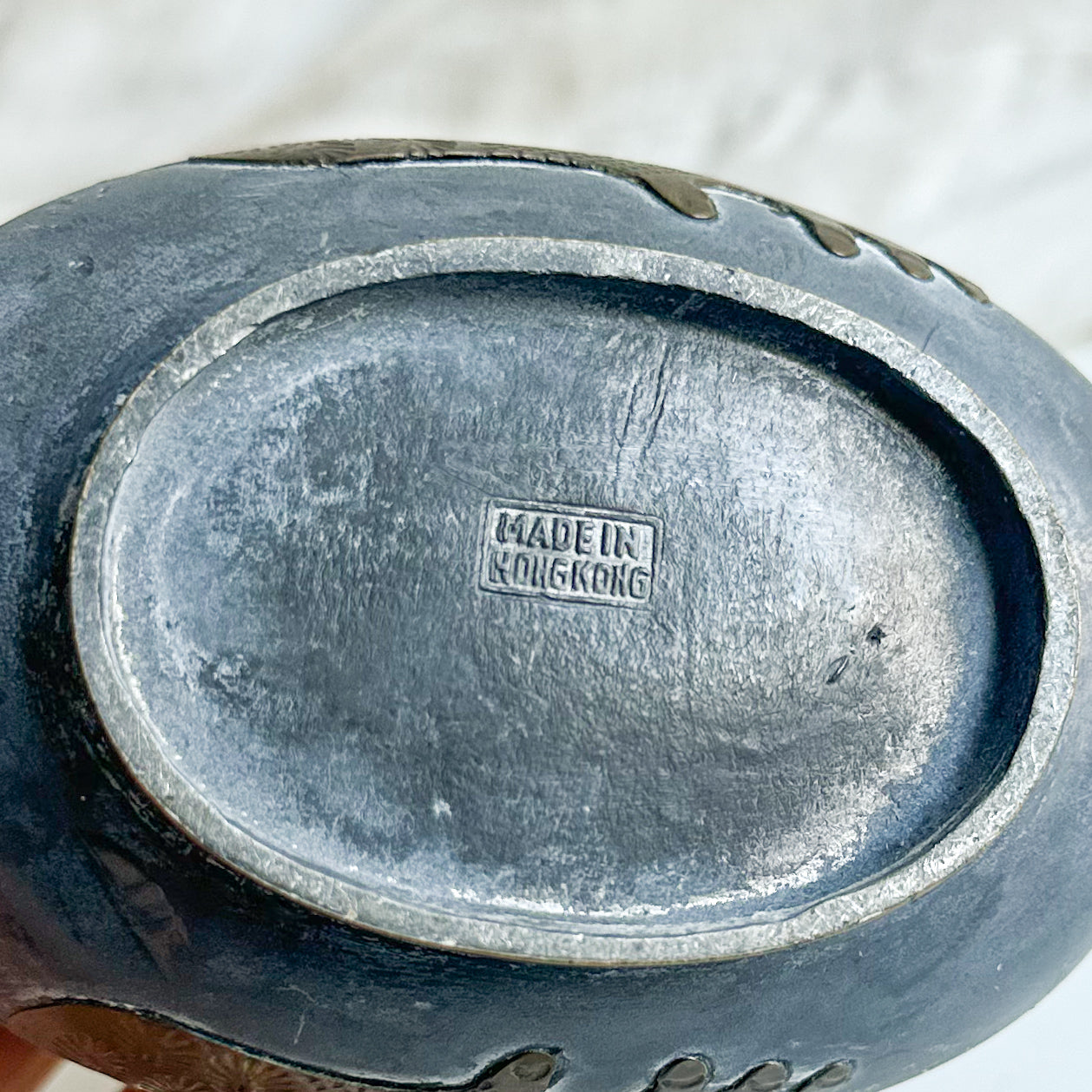 Duck Shaped Pewter Box