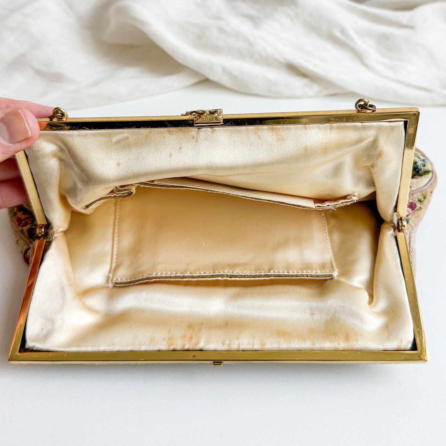 Petit Point Embroidered Handbag