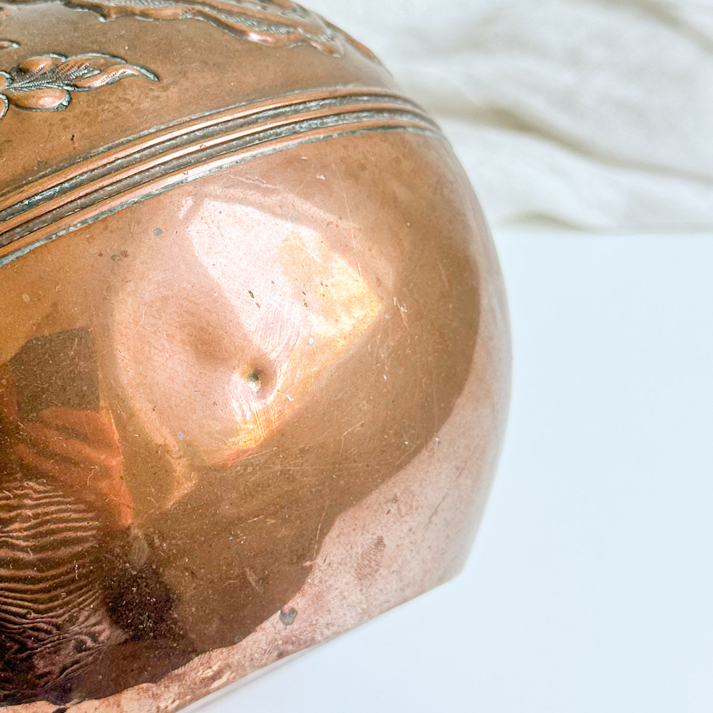 Antique Ornate Copper Jug