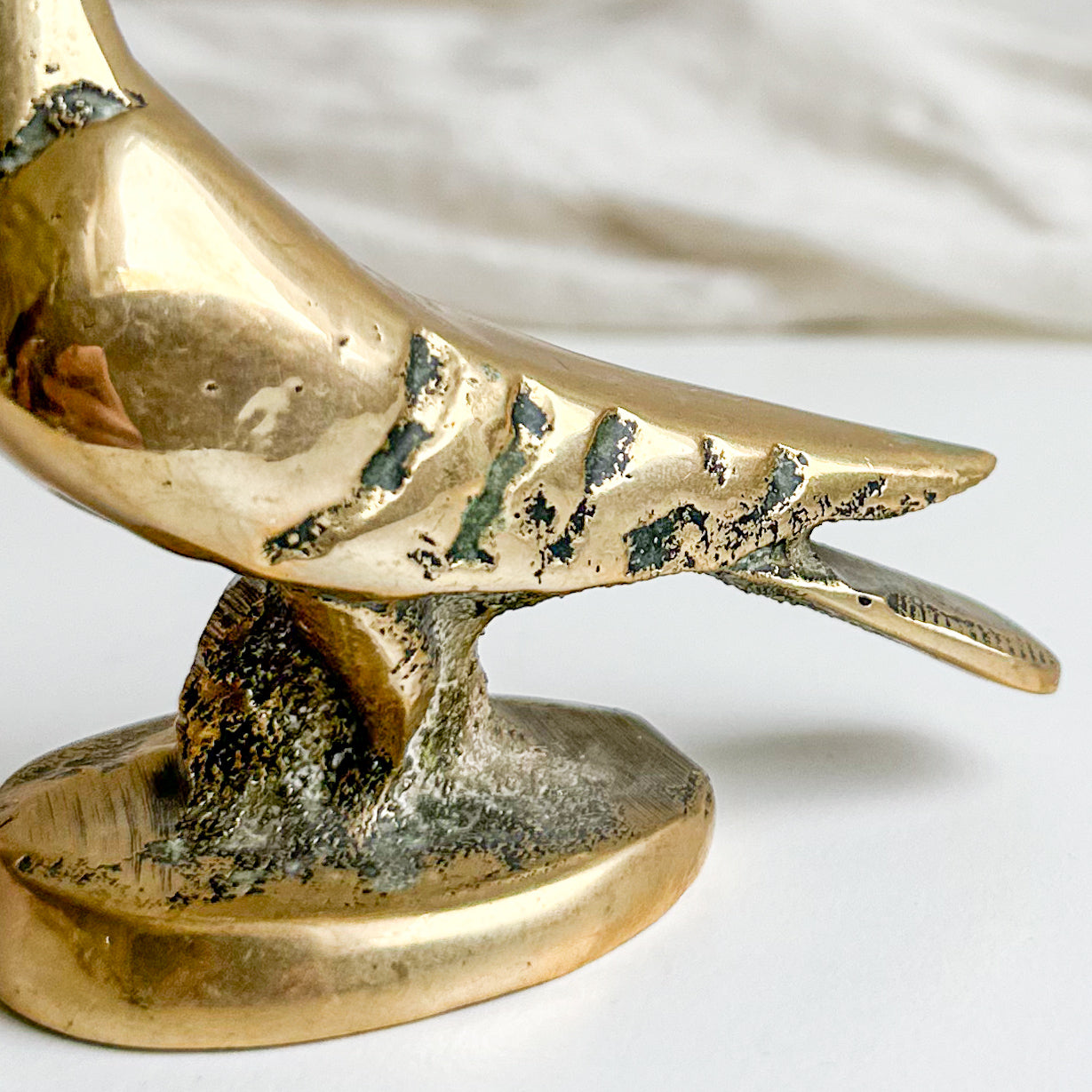 Brass Dove Figure