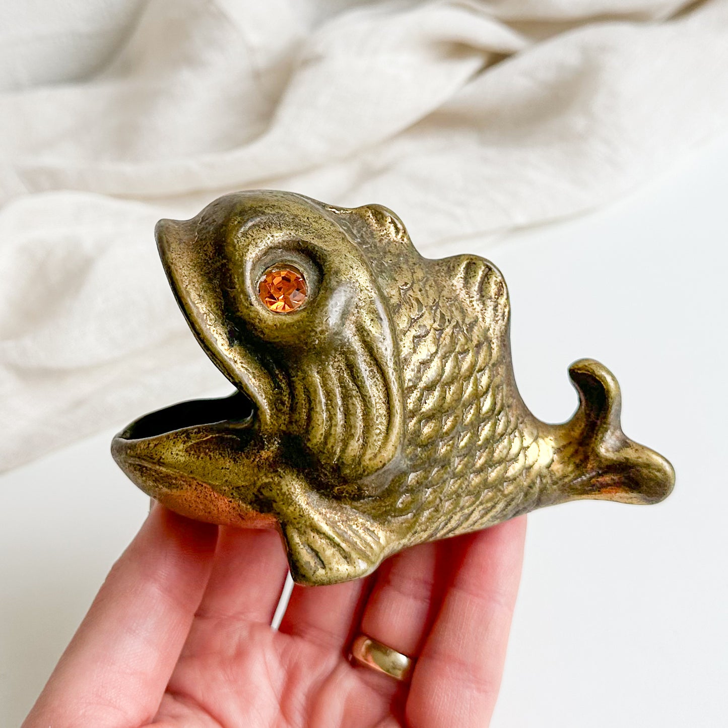 Brass Fish Ashtray / Trinket Dish