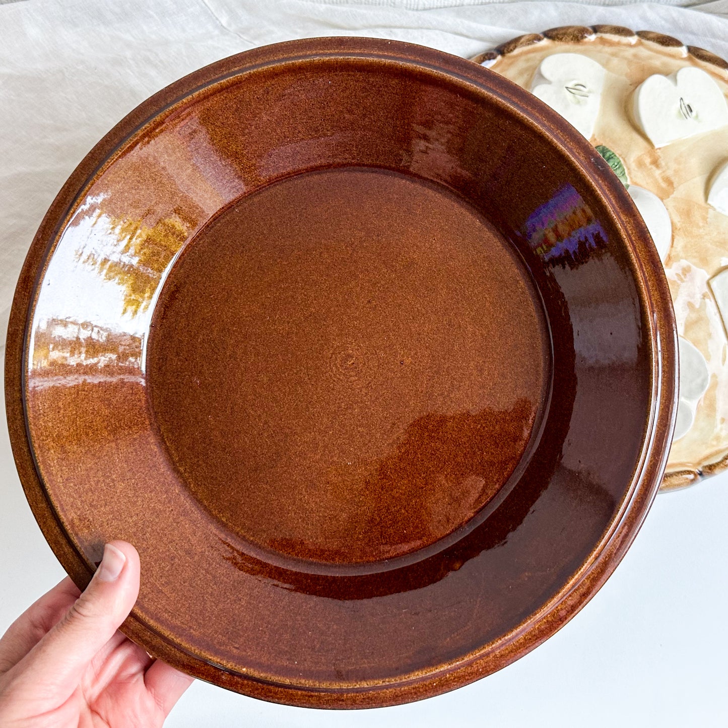 Portuguese Apple Pie Dish with Lid