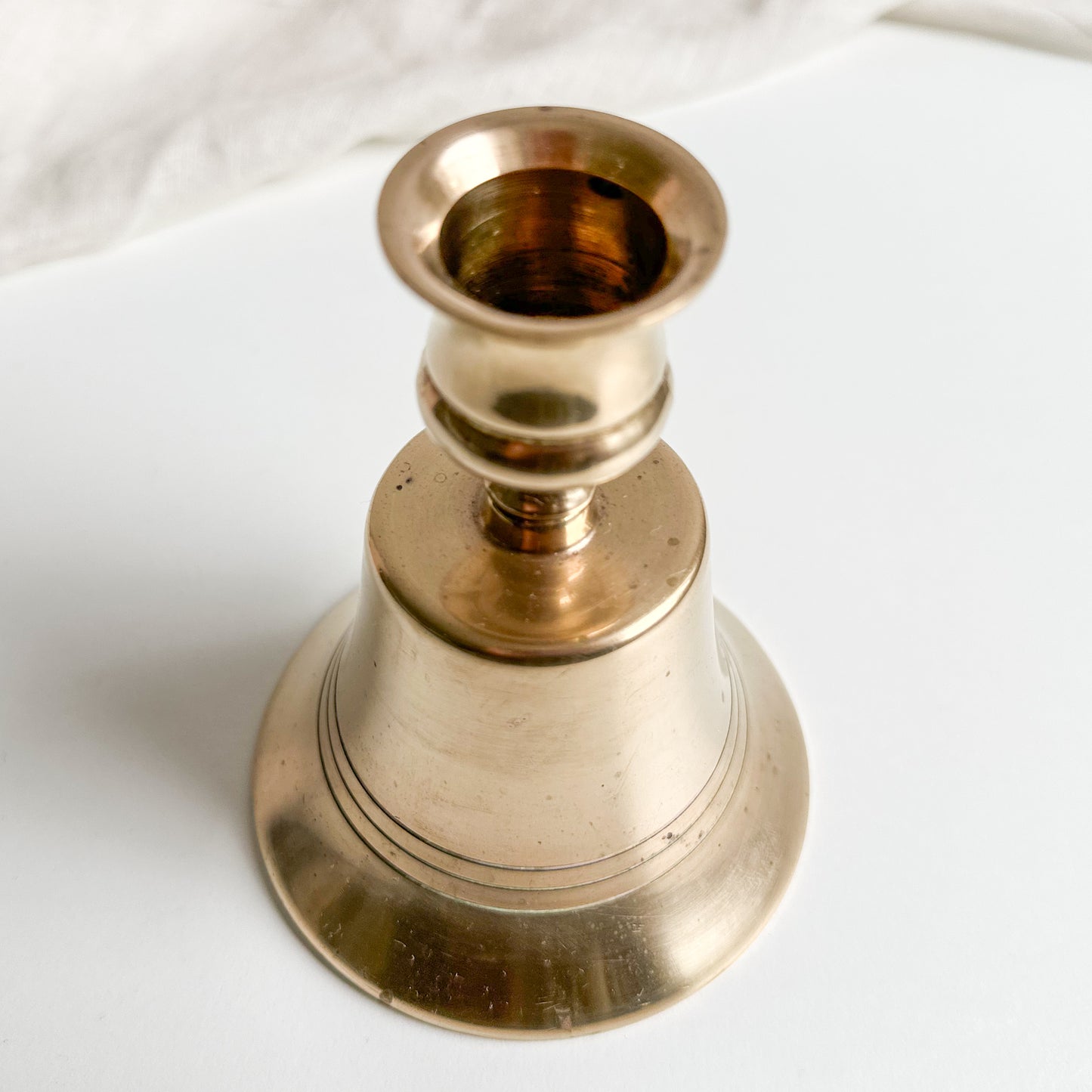 Brass Bell with Candle Holder