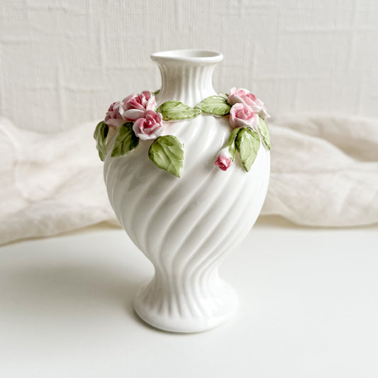 St Michael Flower Vase with Rose Buds