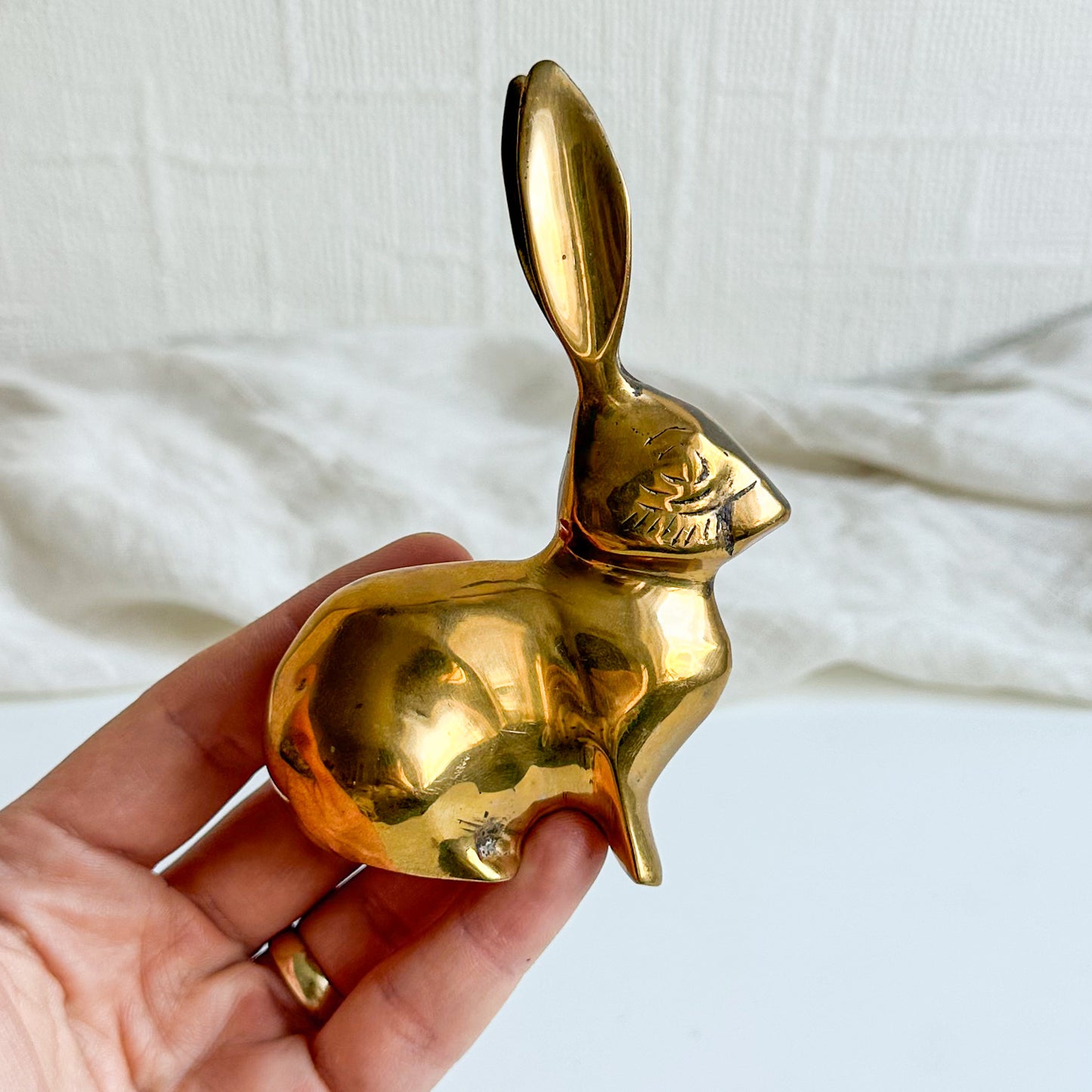 Brass Bunny Figurine