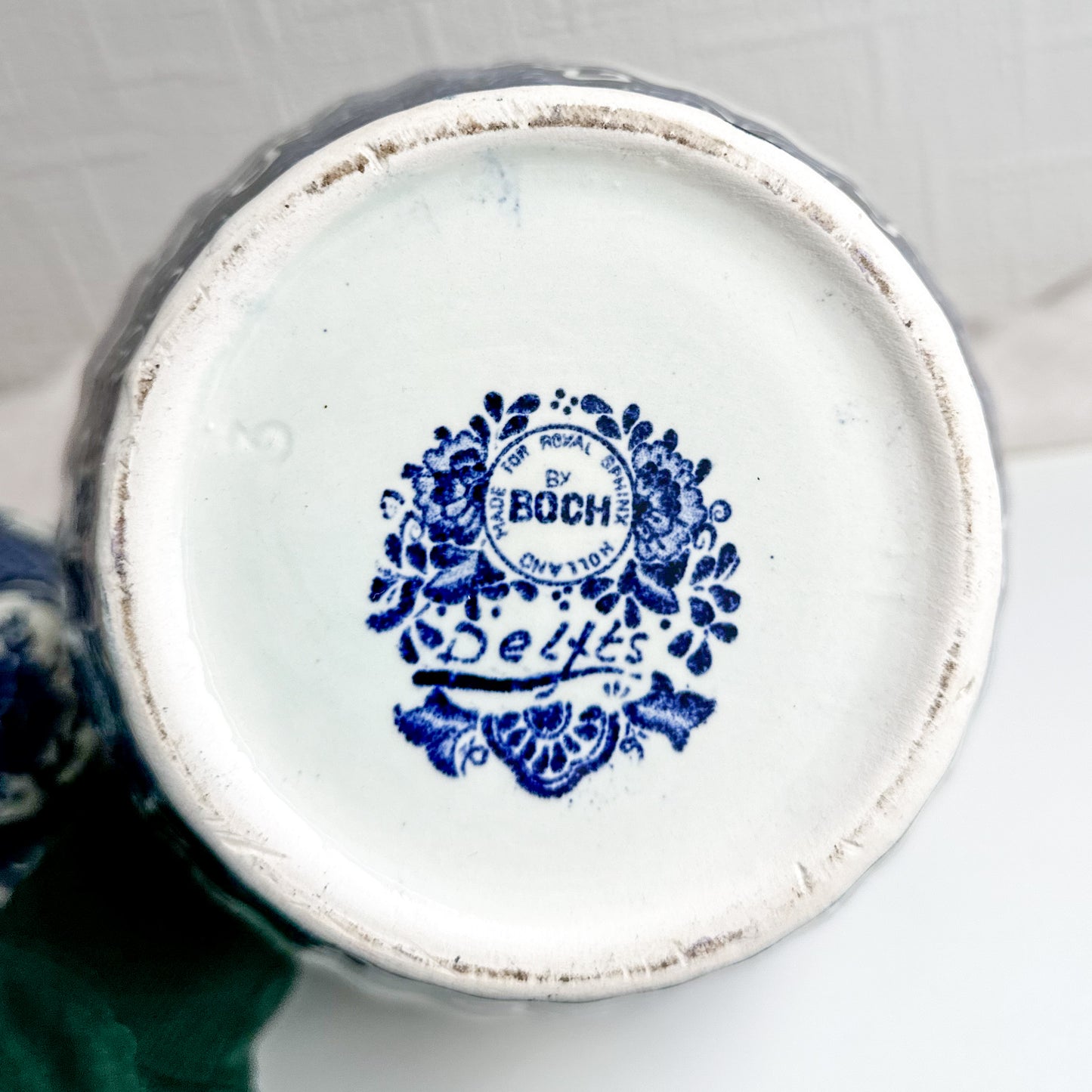 Large Delft Vase with Lid