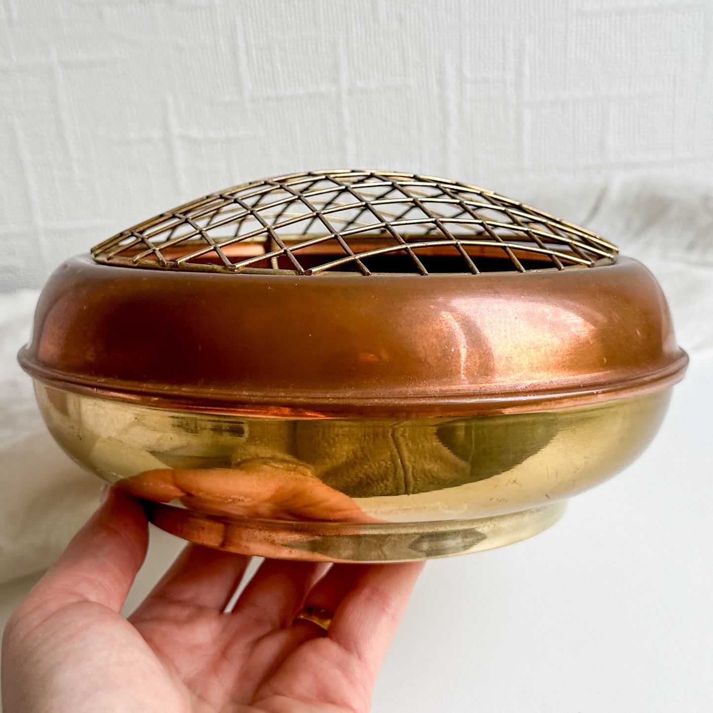 Brass and Copper Rose Bowl