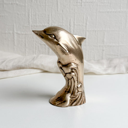 Solid Brass Dolphin Figurine