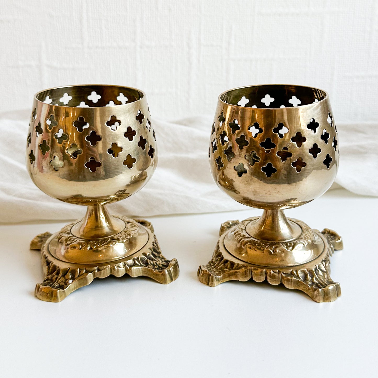 Pair of Brass Candle Holders