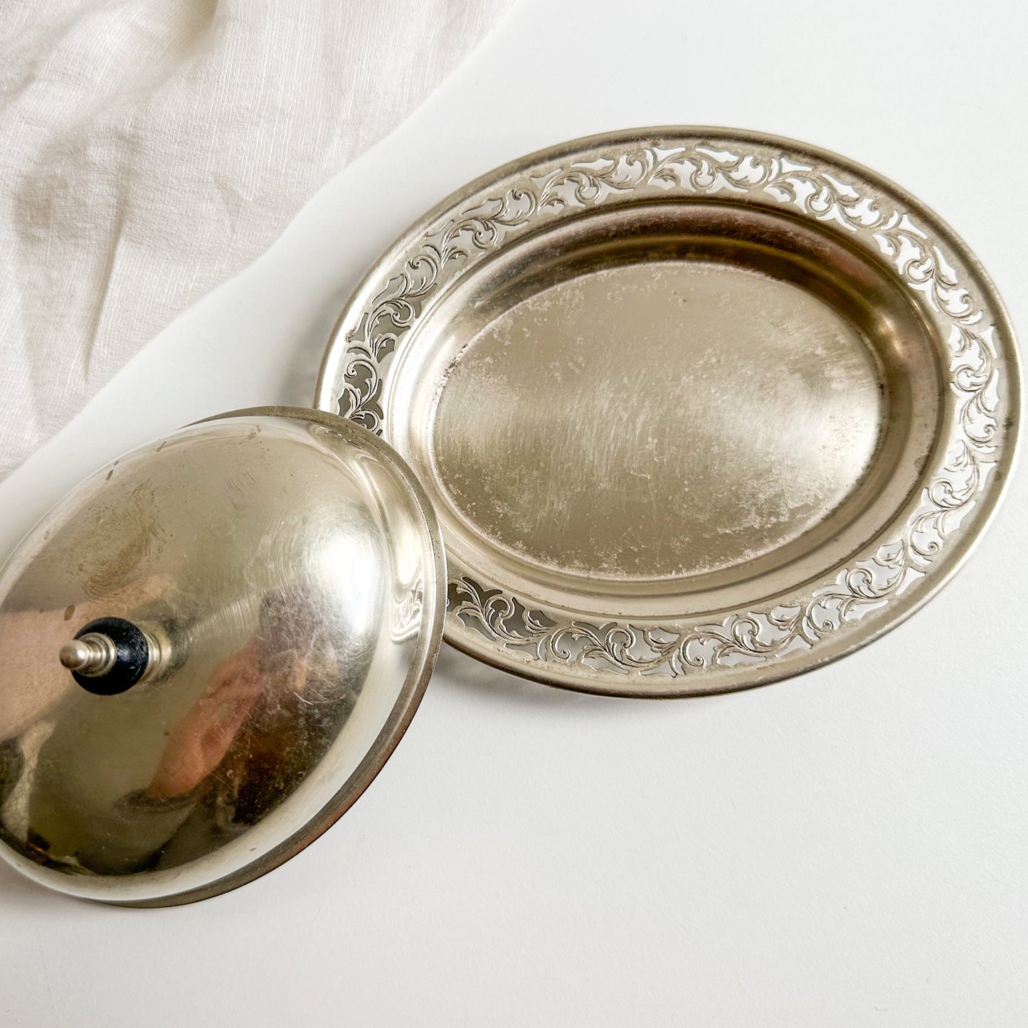 Oval Silver Plated Dish