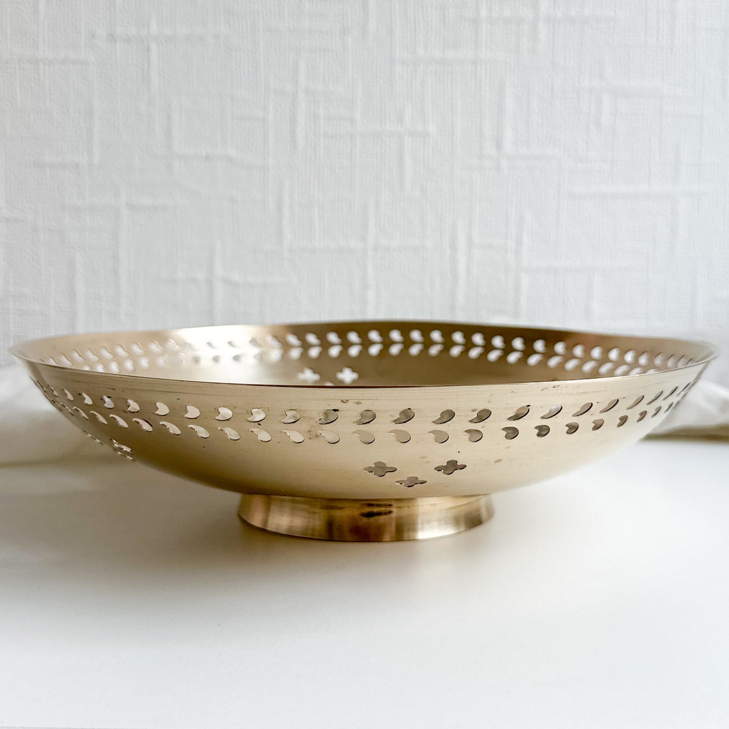 Brass Pierced Footed Dish