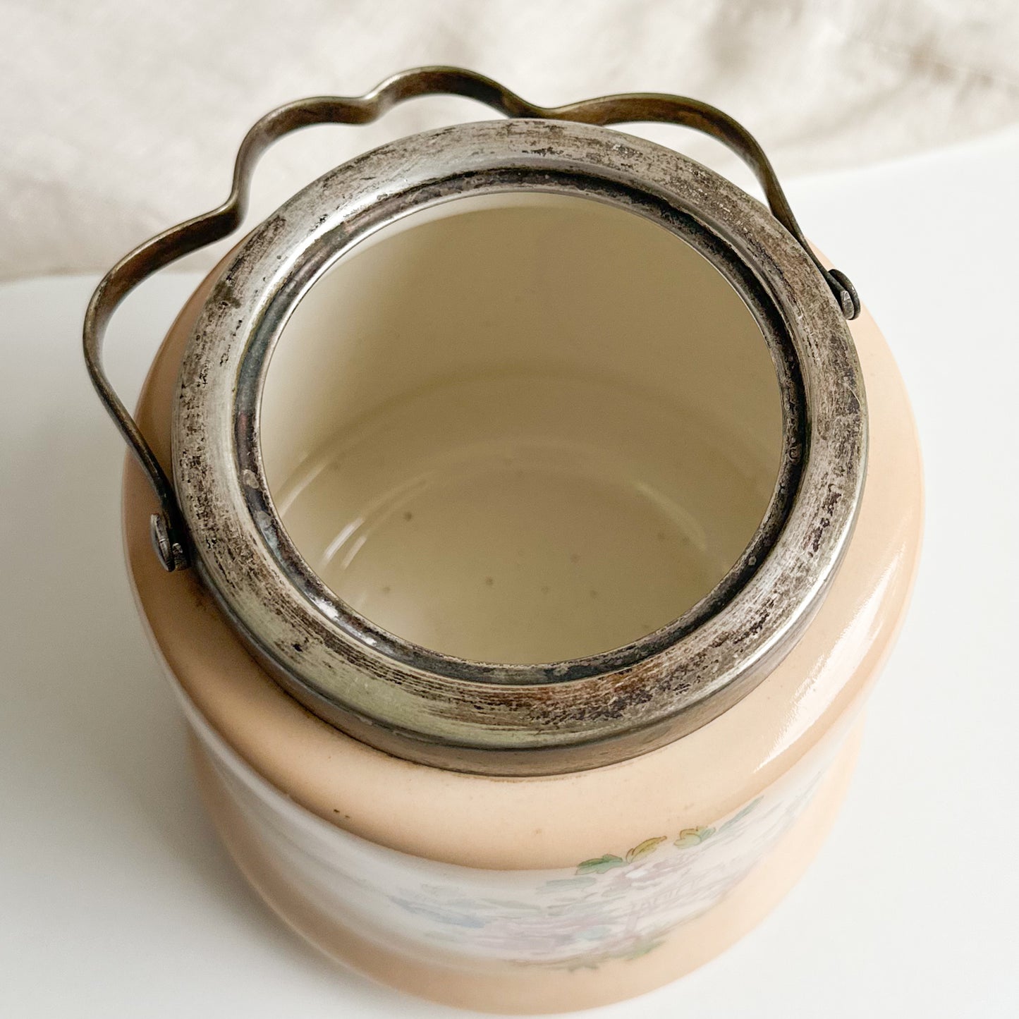 Floral Biscuit Barrel without Lid