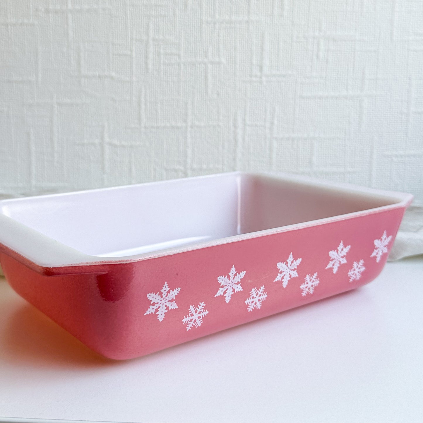 Pyrex Pink Snowflake Casserole Dish