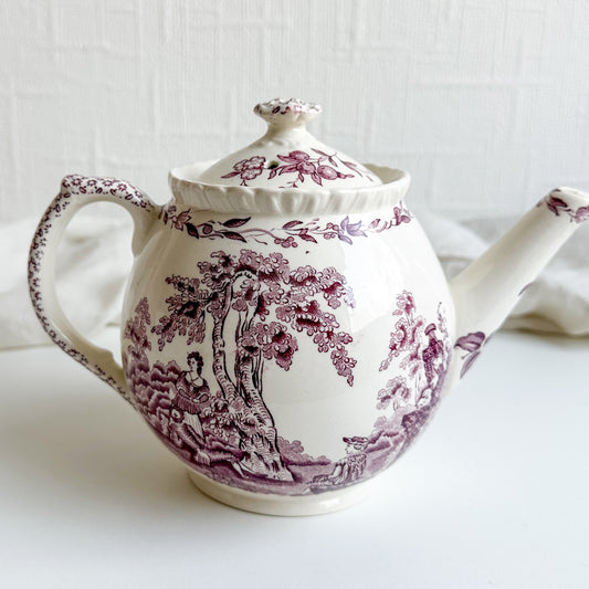 Purple Transferware MASON’S Teapot