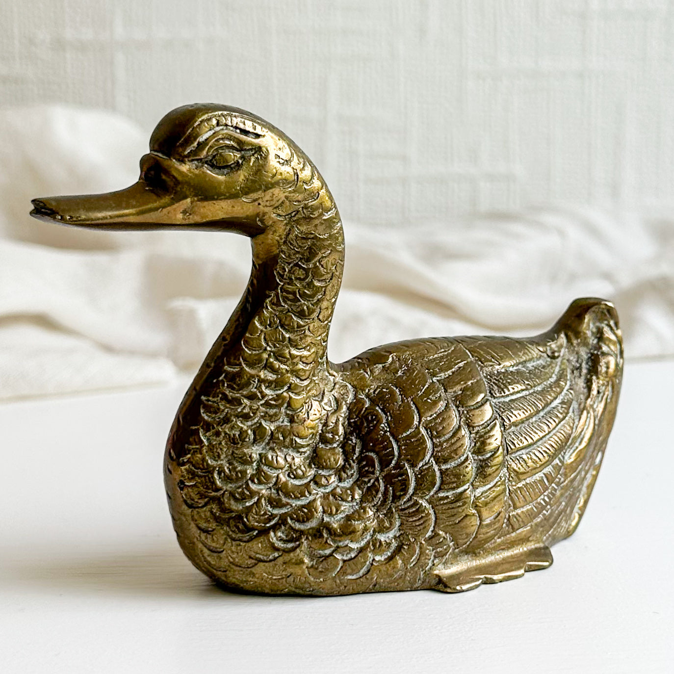 Brass Duck Figurine