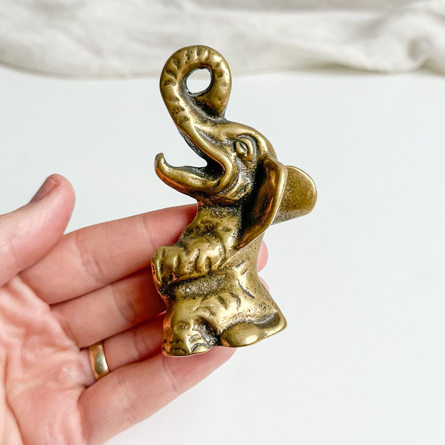 Brass Elephant Figurine