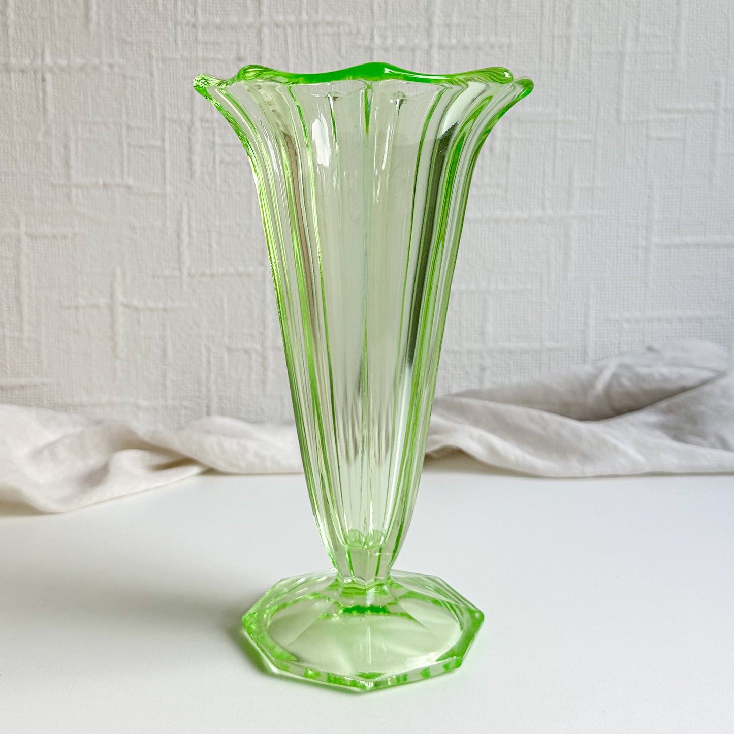 Art Deco Uranium Glass Vase