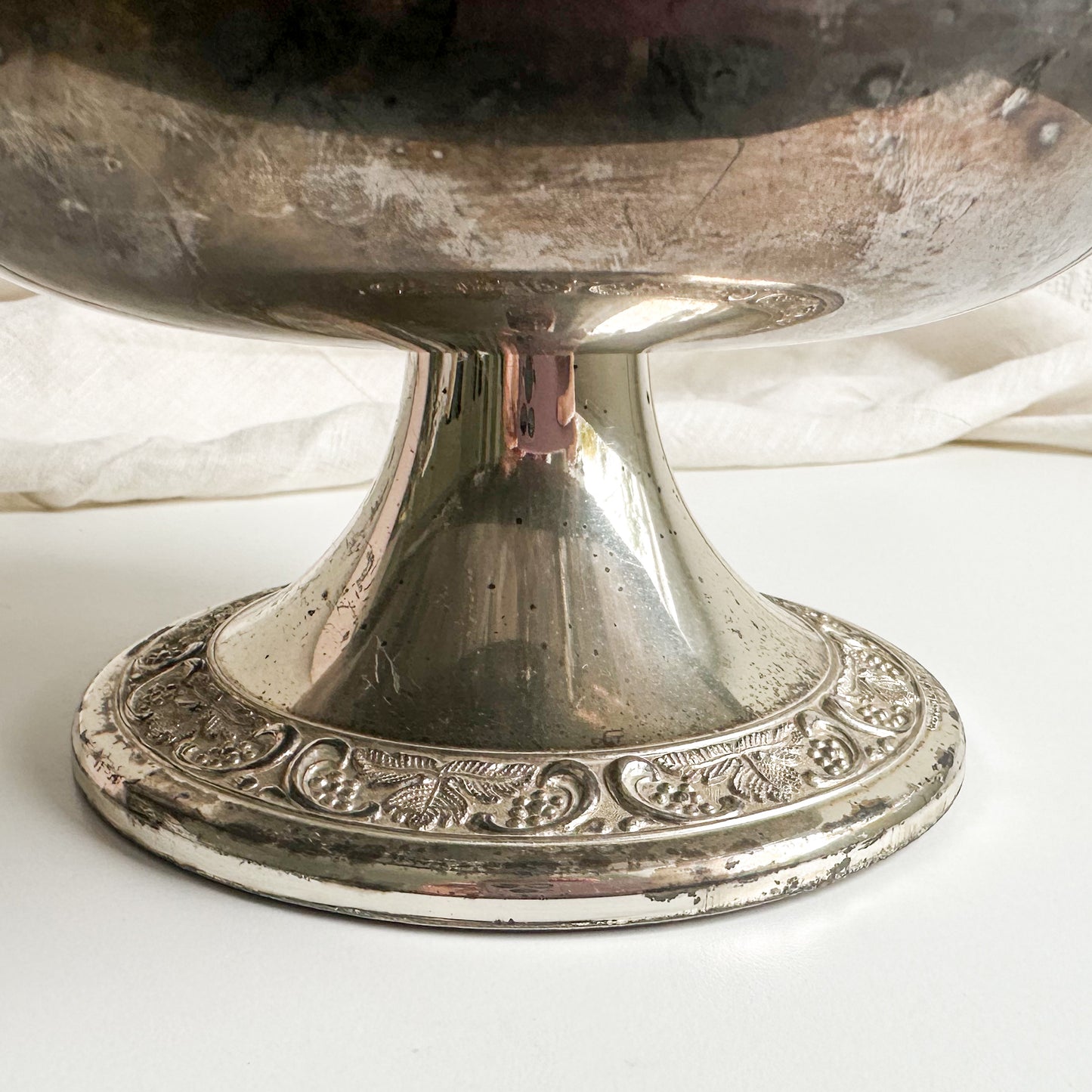 Silver Plated Bowl with Metal Grid