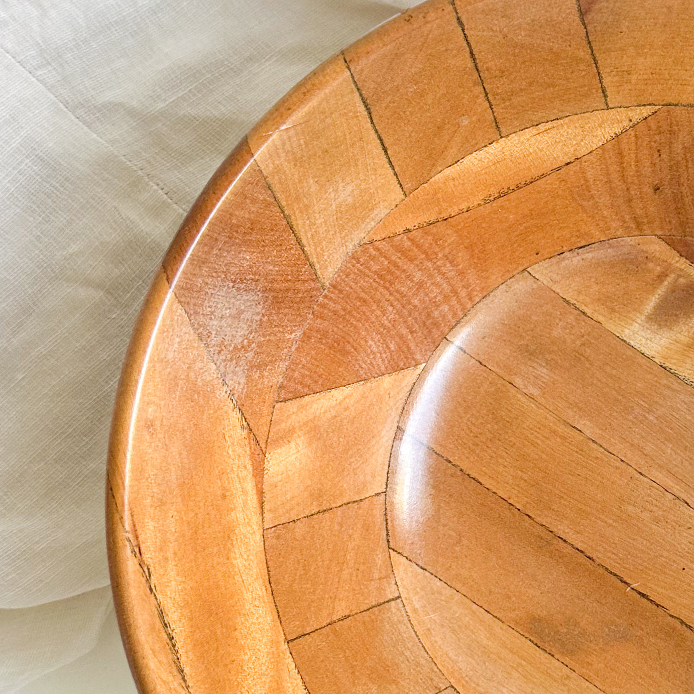 Mid Century Wooden Bowl