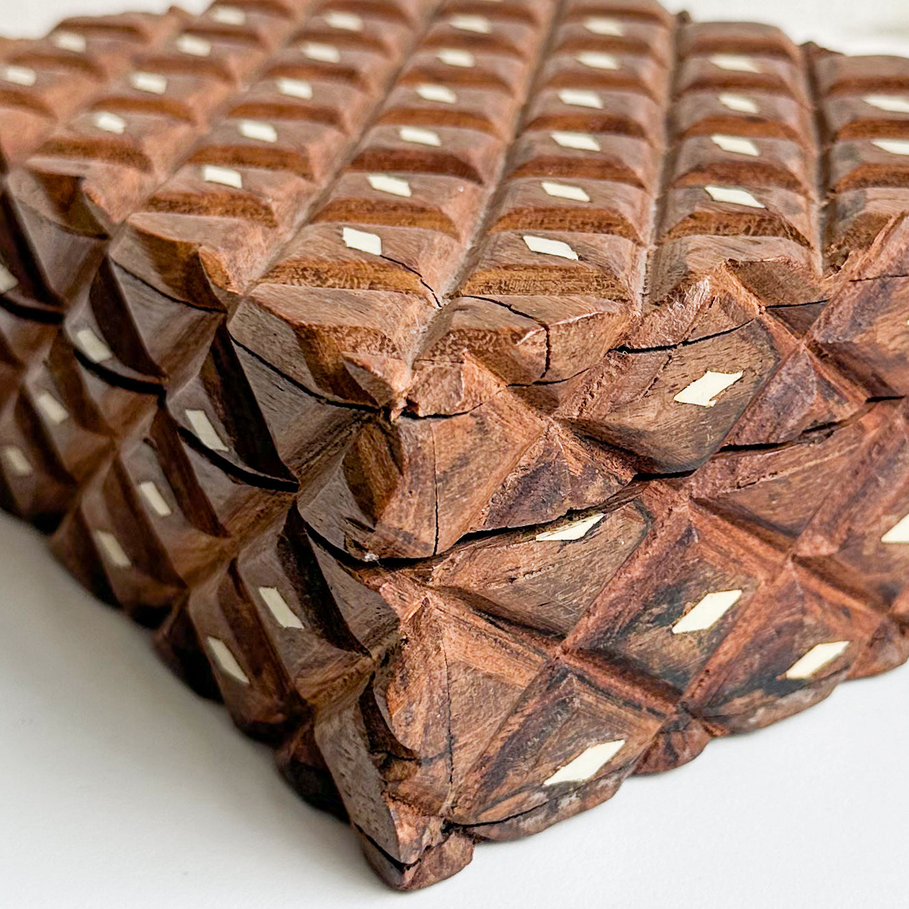 Hand Carved Inlay Box