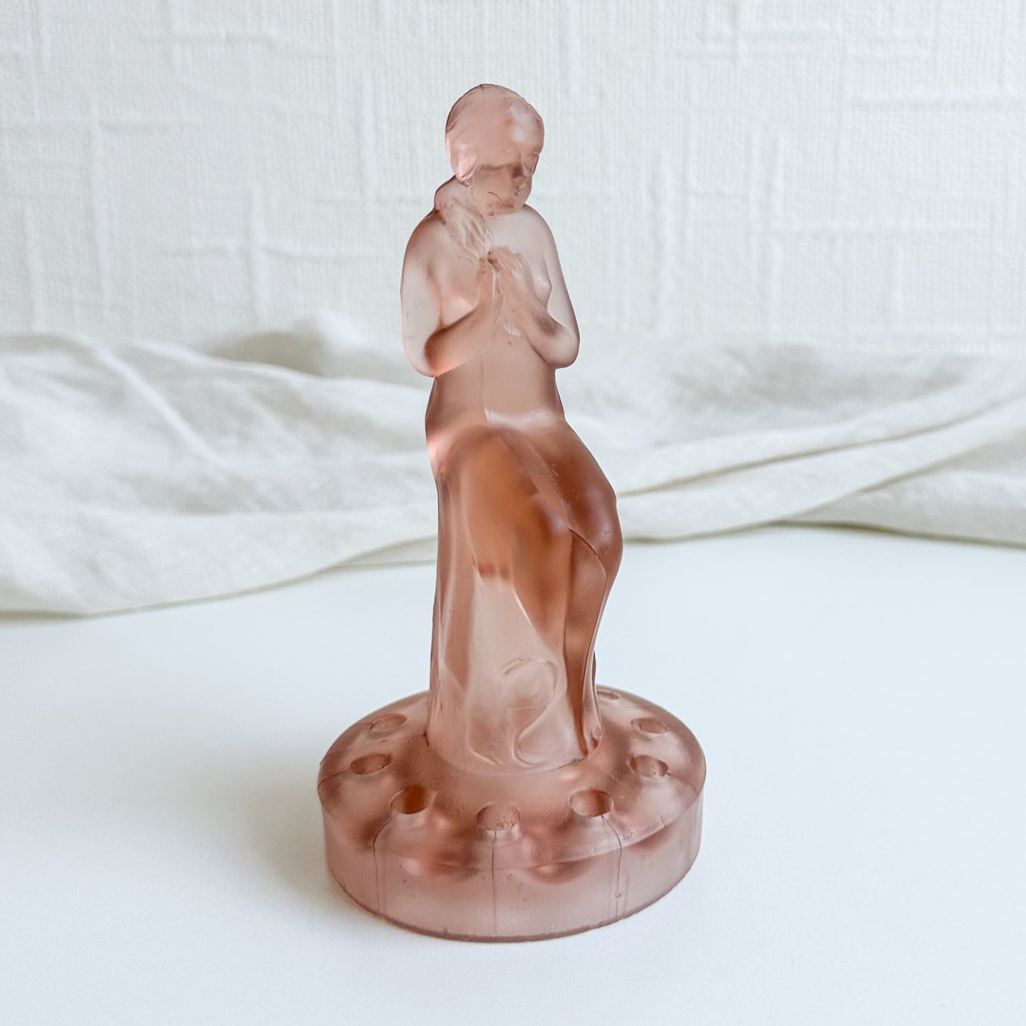 Art Deco Seated Lady Flower Frog