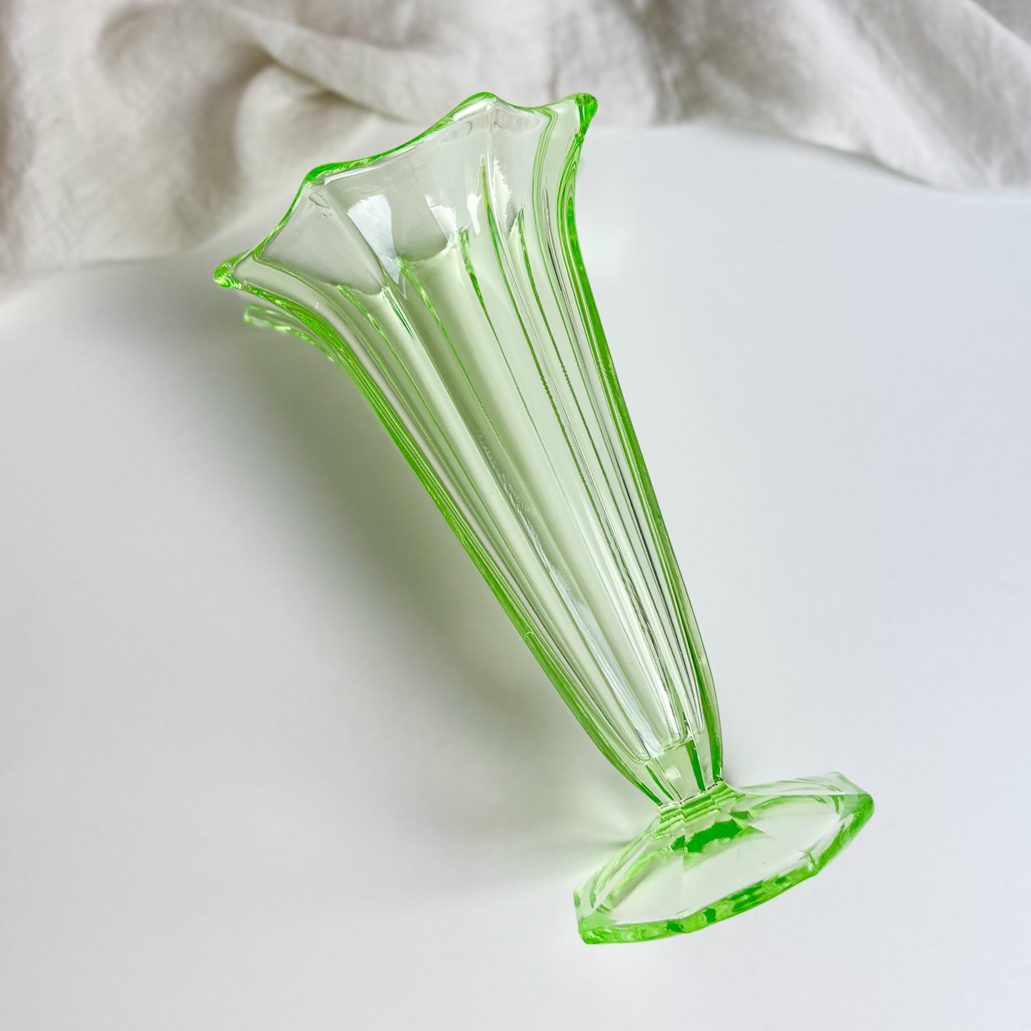 Art Deco Uranium Glass Vase