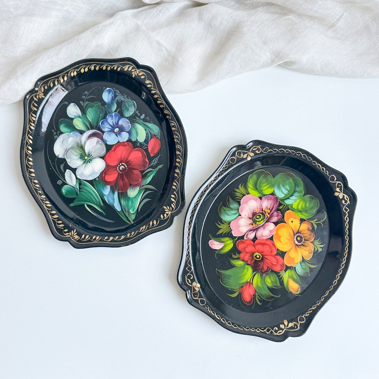 Pair of Russian Trays