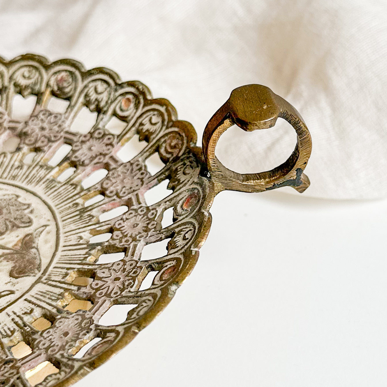 Brass Chamberstick with Pierced Design