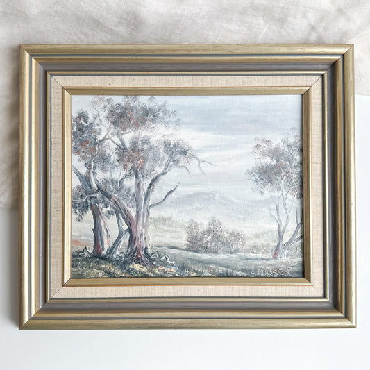 Foggy / Winter Scene Oil Painting