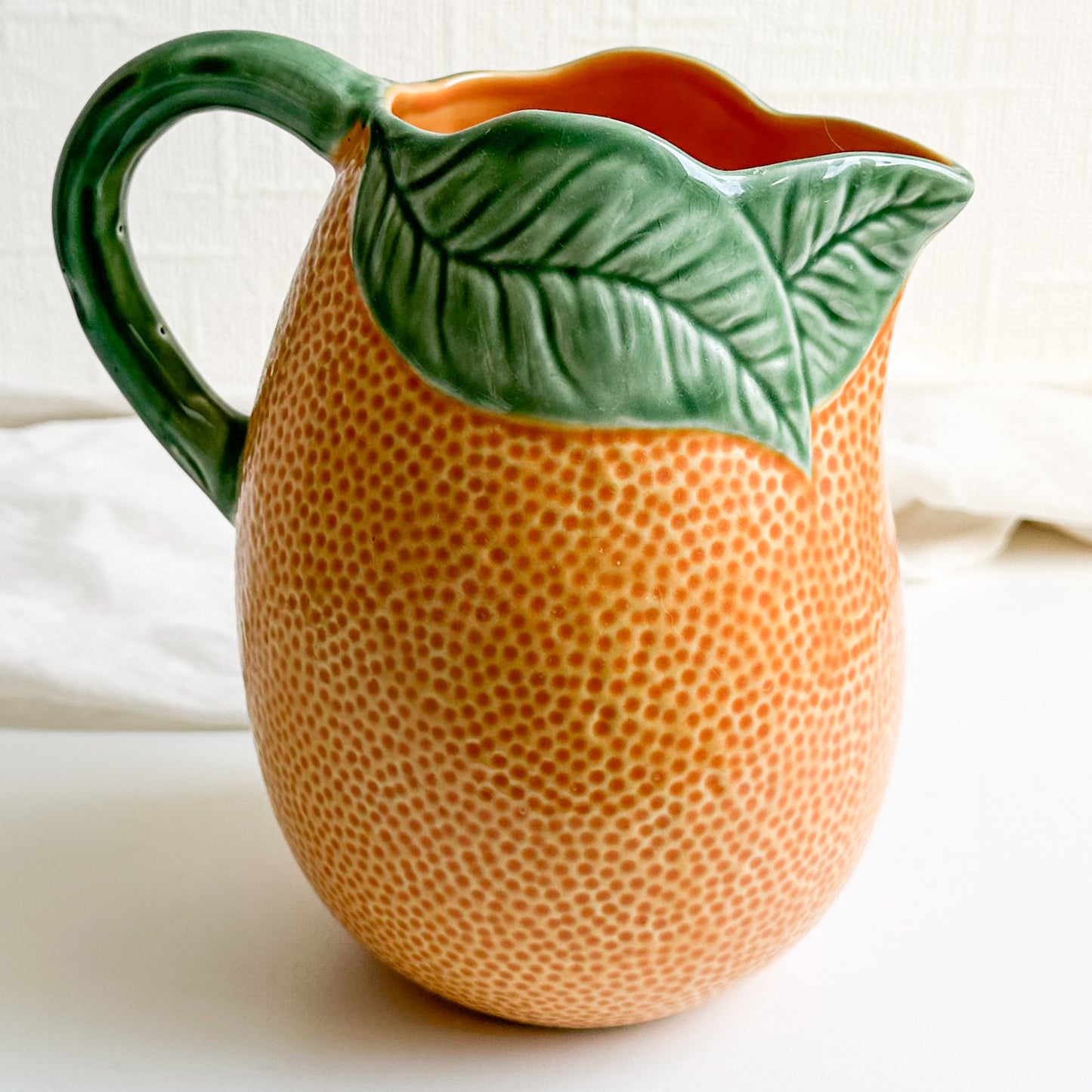 Orange Jug by Bordallo Pinheiro