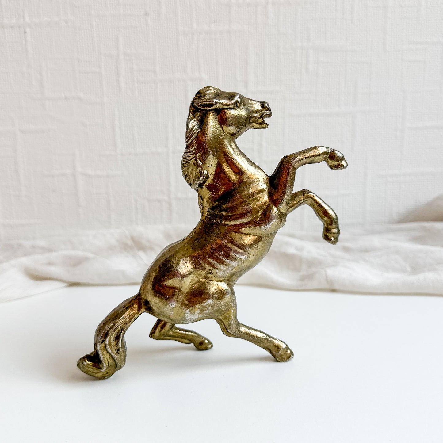 Metal Prancing Horse Figurine